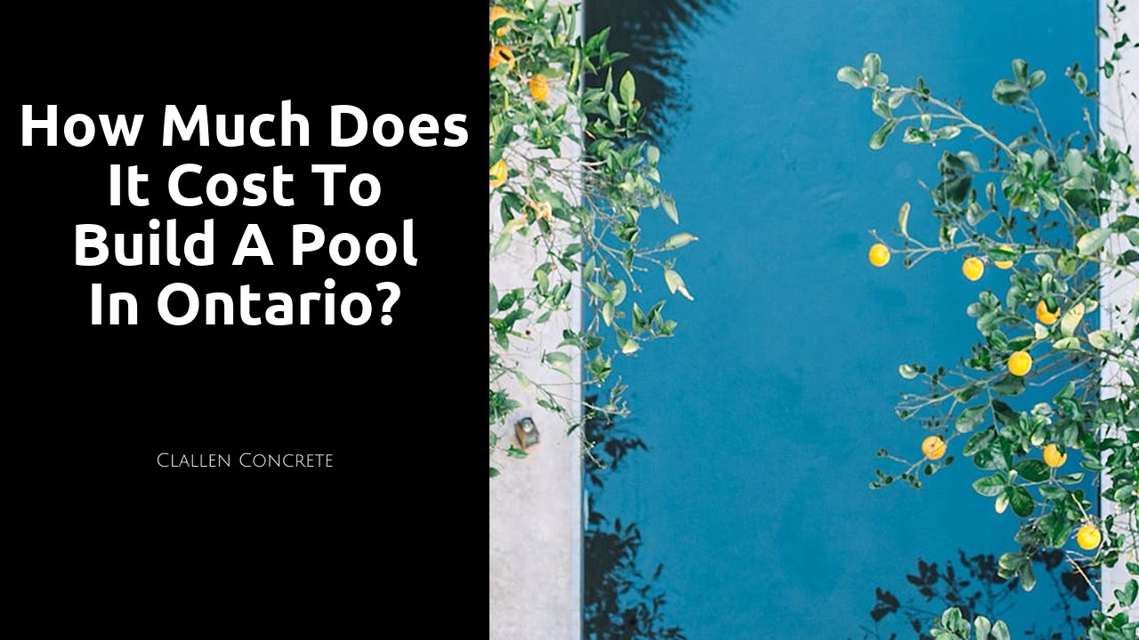 How much does it cost to build a pool in Ontario?